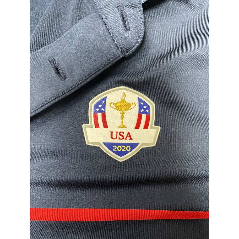 Polo Ralph Lauren Ryder Cup USA 2020 Shirt Mens L Blue Golf Wicking Short Sleeve - Picture 2 of 7